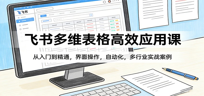 飞书多维表格高效应用课：从入门到精通，界面操作，自动化，多行业实战案例-赚赚小目标云网创