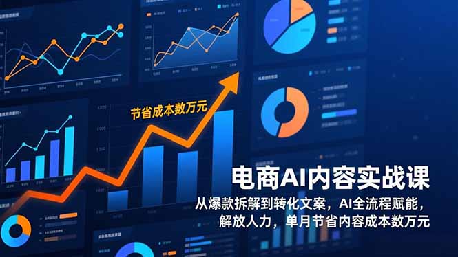 电商AI内容实战课，从爆款拆解到转化文案，AI全流程赋能，解放人力，单月节省内容成本数万元-小目标云网创