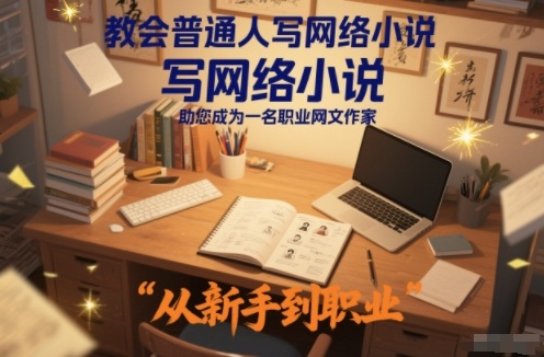 教会普通人写网络小说，助您成为一名职业网文作家-赚赚目标云网创