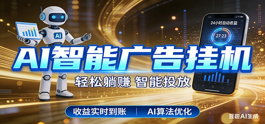 智能广告挂机新时代，利用碎片化时间实现稳定被动收益，AI帮你持续盈利-赚赚小目标云网创