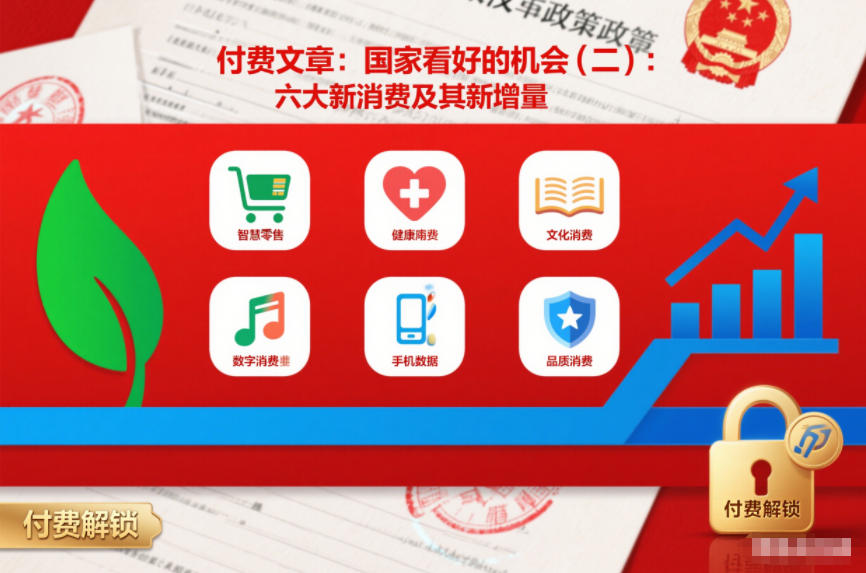 付费文章：国家看好的机会(二)：六大新消费及其新增量-赚赚目标云网创