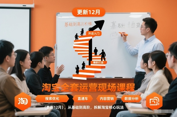 淘宝全套运营现场课程(更新12月)，从基础到高阶，拆解淘宝核心玩法-小目标云网创