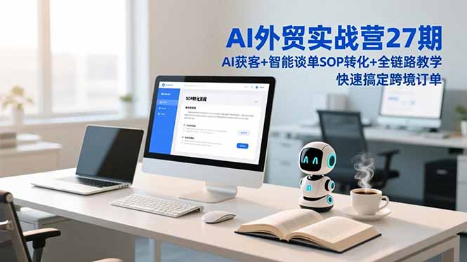 AI外贸实战营27期，AI获客+智能谈单+SOP转化+全链路教学，快速搞定跨境订单-赚赚小目标云网创
