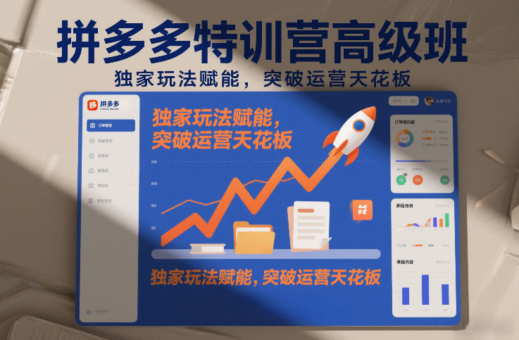 拼多多特训营高阶班，独家玩法赋能，突破运营天花板(更新26年3月19日)-赚赚小目标云网创