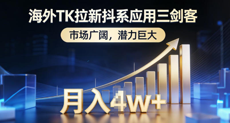 海外TK拉新抖系应用三剑客，市场广阔，潜力巨大，月入1w+-小目标云网创