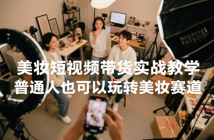 美妆短视频带货实战教学，普通人也可以玩转美妆赛道-小目标云网创