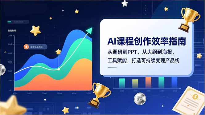 AI课程创作效率指南，从调研到PPT、从大纲到海报，工具赋能，打造可持续变现产品线-赚赚小目标云网赚