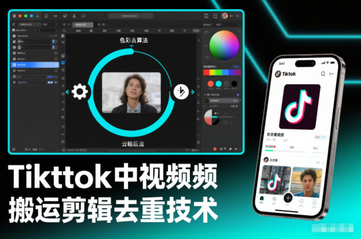 Tiktok中视频纯搬运剪辑去重技术，外来技术，自行测试-小目标云网创