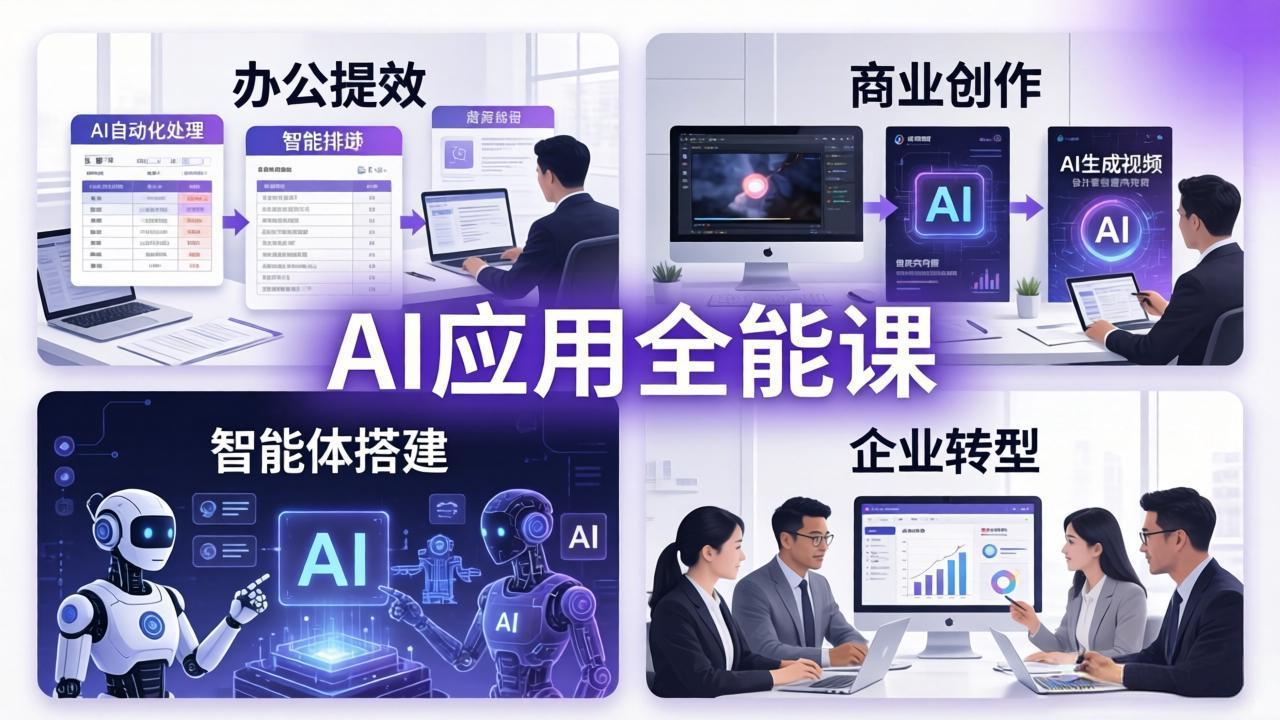 AIGC 应用师全能课-更新：办公提效、商业创作、智能体搭建、企业转型，一站式学会AI应用-赚赚小目标云网创