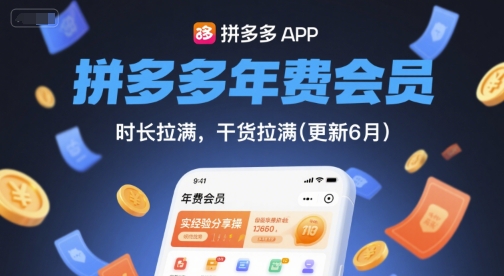 拼多多年费会员，实经验分享操，时长拉满，干货拉满(更新26年1月)-小目标云网创