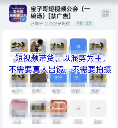 宝子哥头部团队短视频带货，以混剪为主，不需要真人出镜，不需要拍摄【更新12月】-小目标云网创