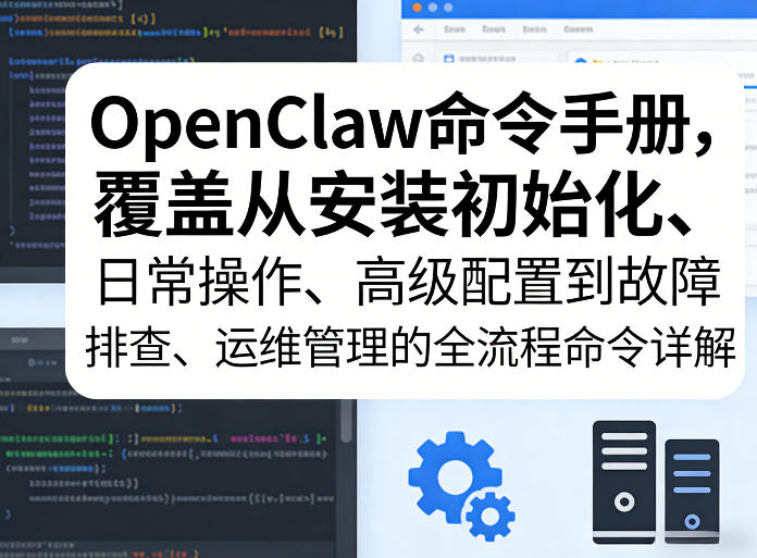 OpenClaw命令手册，覆盖从安装初始化、日常操作、高级配置到故障排查、运维管理的全流程命令详解-赚赚小目标云网创