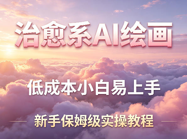 治愈系AI绘画提示词项目，低成本小白易上手，每天10分钟，新手保姆级实操教程-赚赚小目标云网创